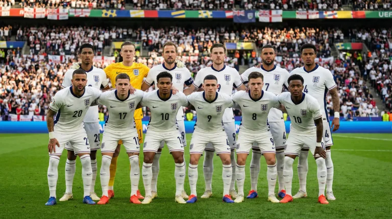Engelska landslaget Three Lions inför VM 2026
