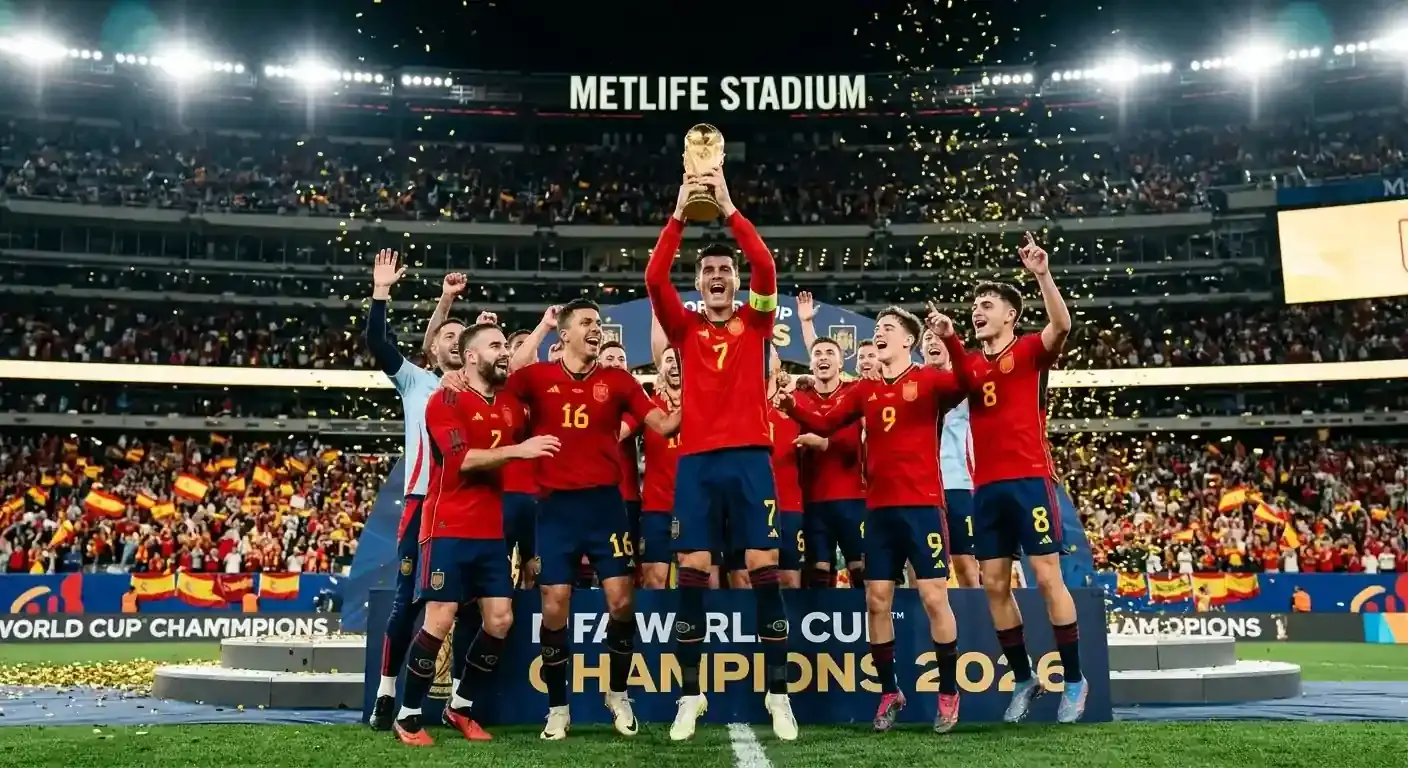 Spanien firar VM-guldet 2026